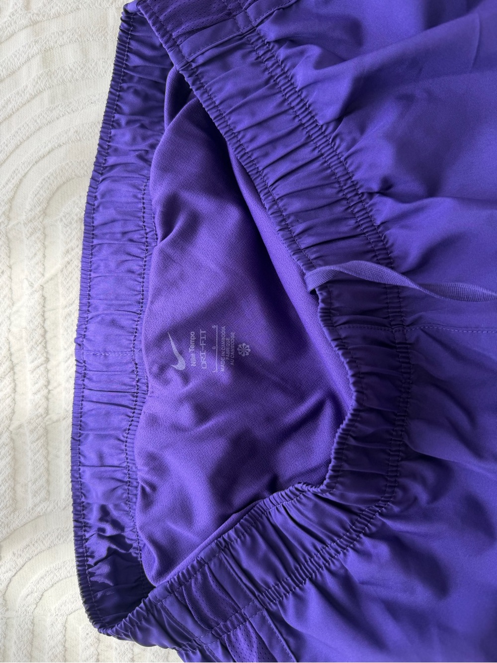 Nike Women's Purple Athletic Shorts with Swoosh - Picture 3 of 3